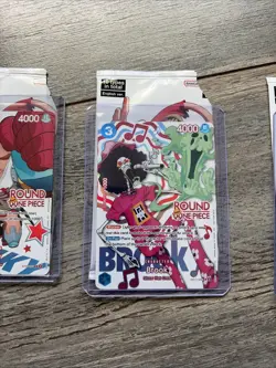 ROUND1 X One Piece Franky,Jinbe, and Brook English Promo Card Near Mint NM - Image 3