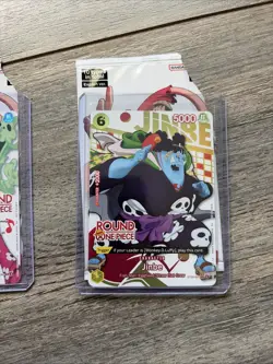 ROUND1 X One Piece Franky,Jinbe, and Brook English Promo Card Near Mint NM - Image 4