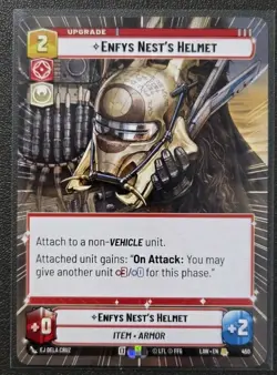Star Wars Unlimited Enfys Nest's Helmet 450 Hyperspace RARE Card - Lawless Time - Image 1