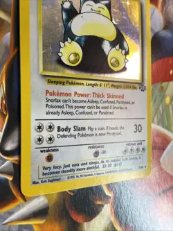 Pokemon TCG Snorlax Holo Card Jungle Set, Unlimited Rare, Card 11/64 LP - Image 4