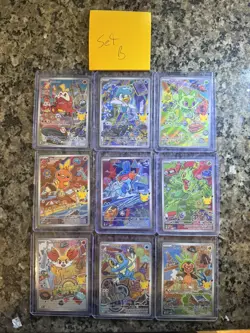 Pokemon SERIES 3 First Partner Illustration collection Set 9 Cards TCG in hand! - Image 1