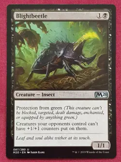 Magic The Gathering 2020 CORE SET M20 BLIGHTBEETLE black card MTG - Image 1