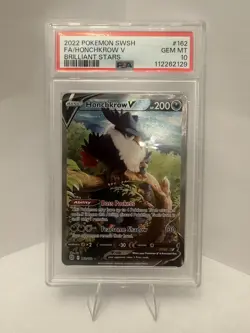 Honchkrow V (Alternate Full Art) 162/172 Swsh09: Brilliant Stars Holo - Image 1