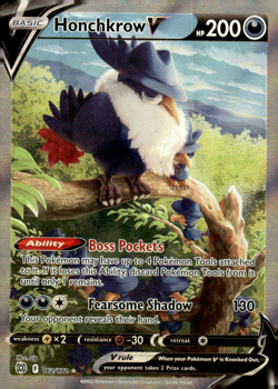 Honchkrow V (Alternate Full Art) Holo Ultra Rare SWSH09: Brilliant Stars 162/172 - Image 1