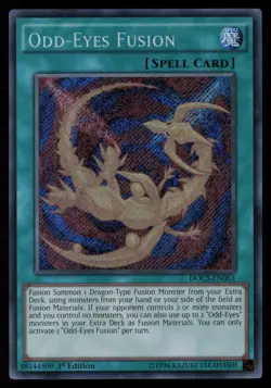 Yugioh Odd-Eyes Fusion DOCS-EN063 1st Edition Secret Rare NM - Image 1