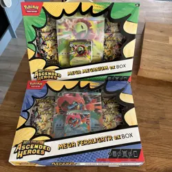 Pokemon TCG Ascended Heroes Mega Feraligatr And Meganium EX Box- 2x Factory Seal - Image 1