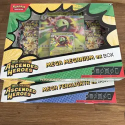 Pokemon TCG Ascended Heroes Mega Feraligatr And Meganium EX Box- 2x Factory Seal - Image 3
