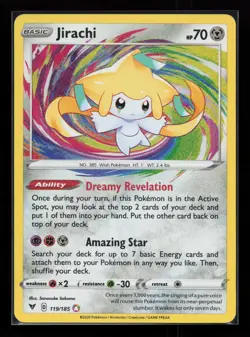 Jirachi 119/185 Amazing Rare SWSH04: Vivid Voltage Pokemon Card - Image 1