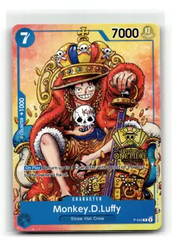 One Piece Promotion Cards #P-043 Monkey.D.Luffy (2nd Anniversary Stamped Promo) - Image 1