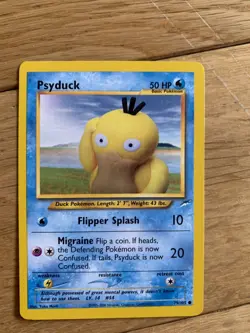 Pokemon TCG Psyduck Neo Destiny Card 79/105 Regular Common NM - Image 1