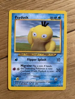 Pokemon TCG Psyduck Neo Destiny Card 79/105 Regular Common - Image 1