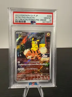 Detective Pikachu Japanese PSA 10 - 098/SV-P Sv-P Promo Cards Holo - Image 1