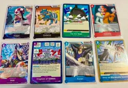 One Piece Pre-Release Lot of 8 Cards NM All From OP06 Inazuma, Kuzan, Inuppe - Image 1