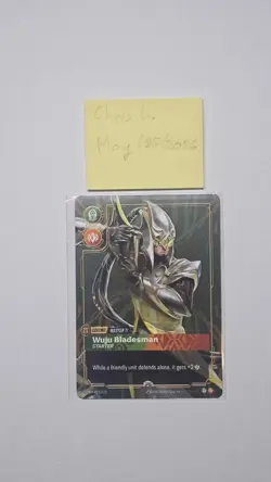 Master Yi Wuju Metal Card Plated Legend Prize Wall Promo Riftbound English - Image 1