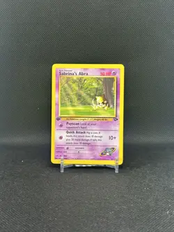 Pokemon Card Sabrina's Abra 1st Edition Gym Challenge 94/132 Vintage WOTC LP - Image 1