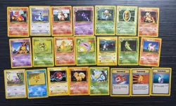 Pokemon TCG Base Set Unlimited Card Lot 22x Cards MP-HP/DMG WOTC - Image 1