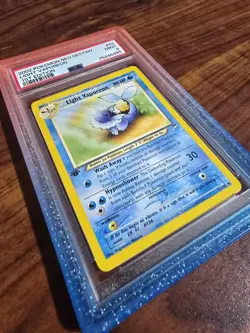 PSA 9 Light Vaporeon 52/105 Uncommon Neo Destiny 2002 1st Edition Pokemon Card - Image 4