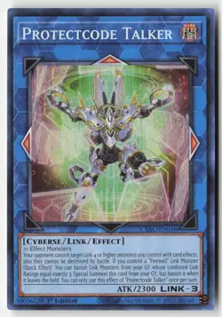 ( PROTECTCODE TALKER ) - Super Rare - CYAC-EN048 - 1st NM - Yu-Gi-Oh Cyberstorm - Image 1