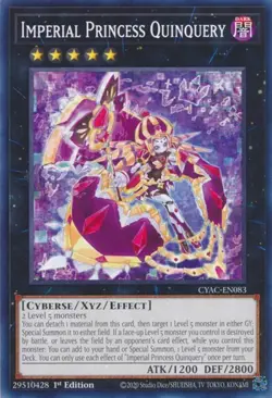 1x Imperial Princess Quinquery - 1st Edition NM Eng YuGiOh - Cyberstorm Access - Image 1