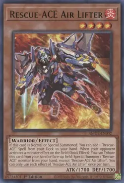 1x Rescue-ACE Air Lifter - 1st Edition NM Eng YuGiOh - Amazing Defenders - Image 1