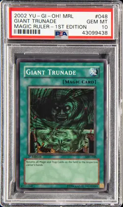 2002 YU-GI-OH! MRL-MAGIC RULER 1ST EDITION #048 GIANT TRUNADE PSA 10 - Image 1