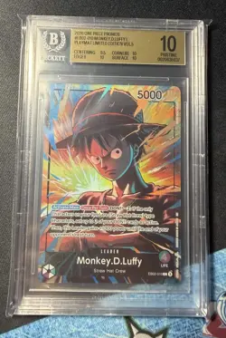 Monkey.D.Luffy Playmat Limited Edition Vol.5 EB02-010 Card BGS 10 Pristine - Image 1