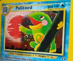 Politoed 8/75 Holo Rare Neo Discovery HP Dmg Pokemon Card Swirl 🍥 Vintage WOTC - Image 4