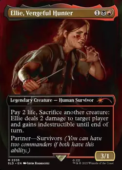 Ellie, Vengeful Hunter ** Borderless ** Secret Lair: Playstation MTG - Image 1