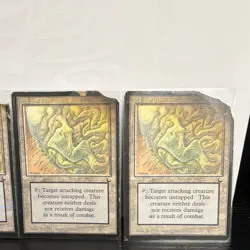 Magic The Gathering Maze of Ith The Dark 1994 Regular Land x4 FIRE Damaged - Image 3