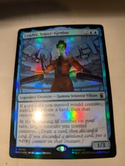 Foil Leader. Super-Genius - Marvel Super Heroes - Magic: The Gathering - MTG - Image 1