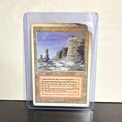 Magic The Gathering MTG Plateau Revised Edition FIRE DAMAGED - Image 1