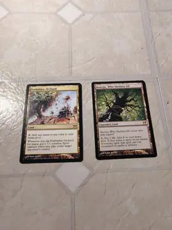 MTG Forbidden Orchard & Boseiju, Who Shelters All Champions of Kamigawa LP LOT - Image 1