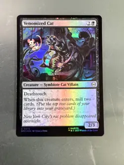 Venomized Cat 2025 Magic The Gathering Marvel’s Spider-Man Foil - Image 1