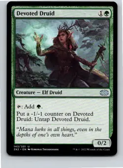 Magic the Gathering Devoted Druid Double Masters 2022 MTG Free Shipping! - Image 1