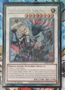 Yugioh Ecclesia and the Dark Dragon BPRO-EN041 Secret Rare 1st Edition Near Mint - Image 1