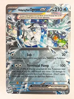 Wellspring Mask Ogerpon ex 064/167 Double Rare Twilight Masquerade Pokemon NM - Image 1