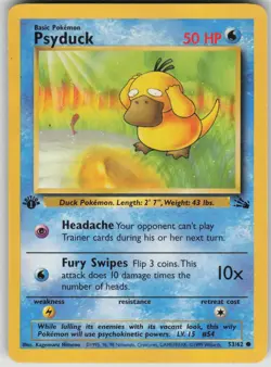 Pokemon TCG Psyduck Common Fossil 53/62 - Image 1