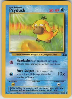 Pokemon TCG Psyduck Common Fossil 53/62 - Image 1