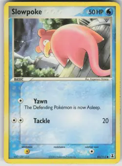 Pokemon TCG Slowpoke Common Delta Species 83/113 - Image 1