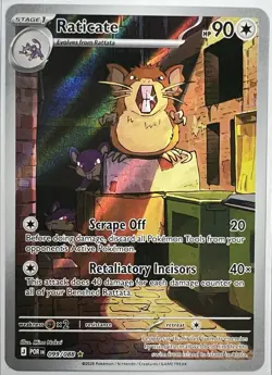 Pokemon TCG Raticate - 099/088 Perfect Order Illustration Rare Holo Full Art NM - Image 2
