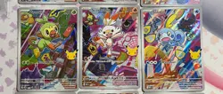 Series 2 First Partner Illustration Galar Grookey 052, Scorbunny 053, Sobble 054 - Image 1