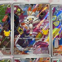 Series 2 First Partner Illustration Galar Grookey 052, Scorbunny 053, Sobble 054 - Image 3