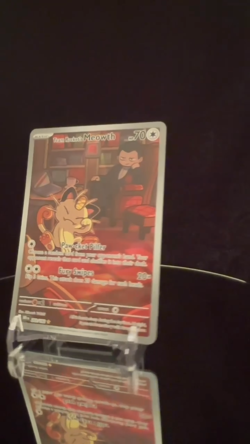 Team Rocket’s Meowth 203/182 - Destined Rivals Illustration Rare NM Holo Pokemon - Image 2