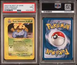 Pokemon Best of Game Dark Venusaur 7/009 Winner Promo English 2003 PSA 9 - Image 3