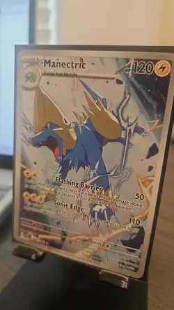 Pokemon TCG: Manectric 089/084 Me05: Pitch Black Holo- Illustration Rare NM - Image 2