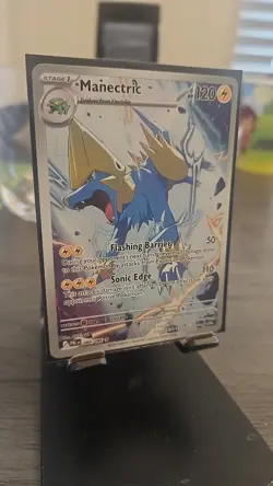 Pokemon TCG: Manectric 089/084 Me05: Pitch Black Holo- Illustration Rare NM - Image 3