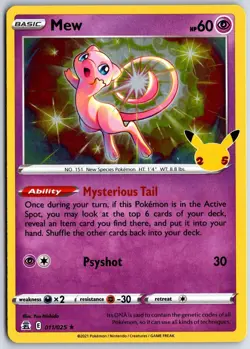 Pokemon Mew 011/025 Holo Rare Celebrations LP - Image 1