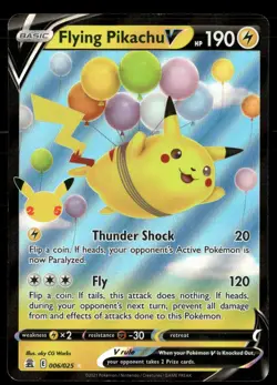 Flying Pikachu V 006/025 Holo V Rare Celebrations Pokemon NM - Image 1