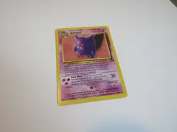 Pokemon Gengar Fossil 20/62 Non-Holo Card Unlimited WOTC 1999 LP Vintage TCG - Image 1