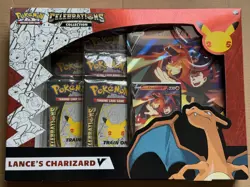 Pokemon TCG Celebrations Collection Lance's Charizard V Box Sealed 820650101625 - Image 1